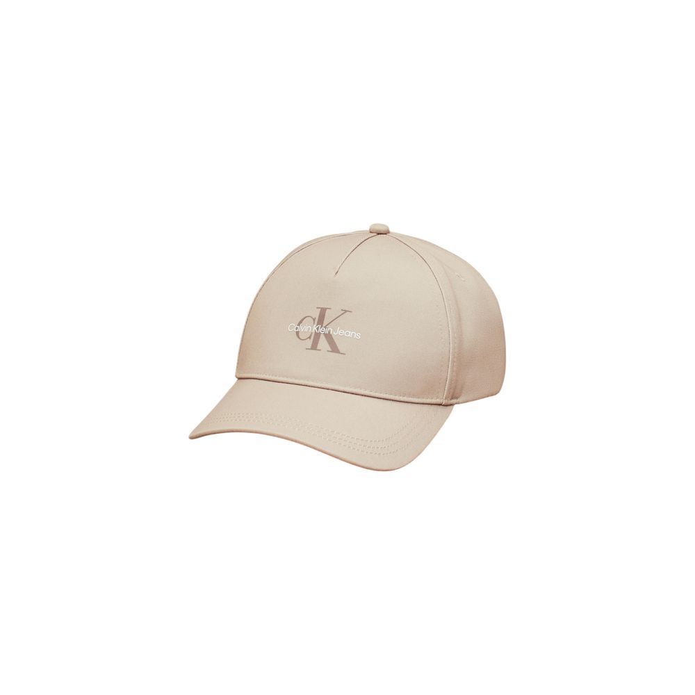 Calvin Klein Jeans Beige Recycled Polyester Cap (Baseball Hat) Calvin Klein Jeans