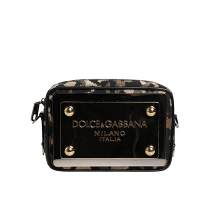 Dolce & Gabbana Multicolor Leopard Jacquard DG Logo Crossbody Bag Dolce & Gabbana