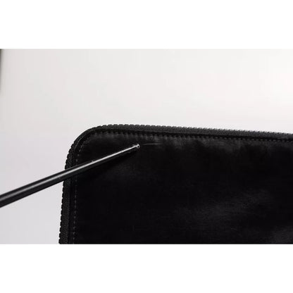 Dolce & Gabbana Black Nylon Logo Plaque Keyring Pouch Clutch Bag