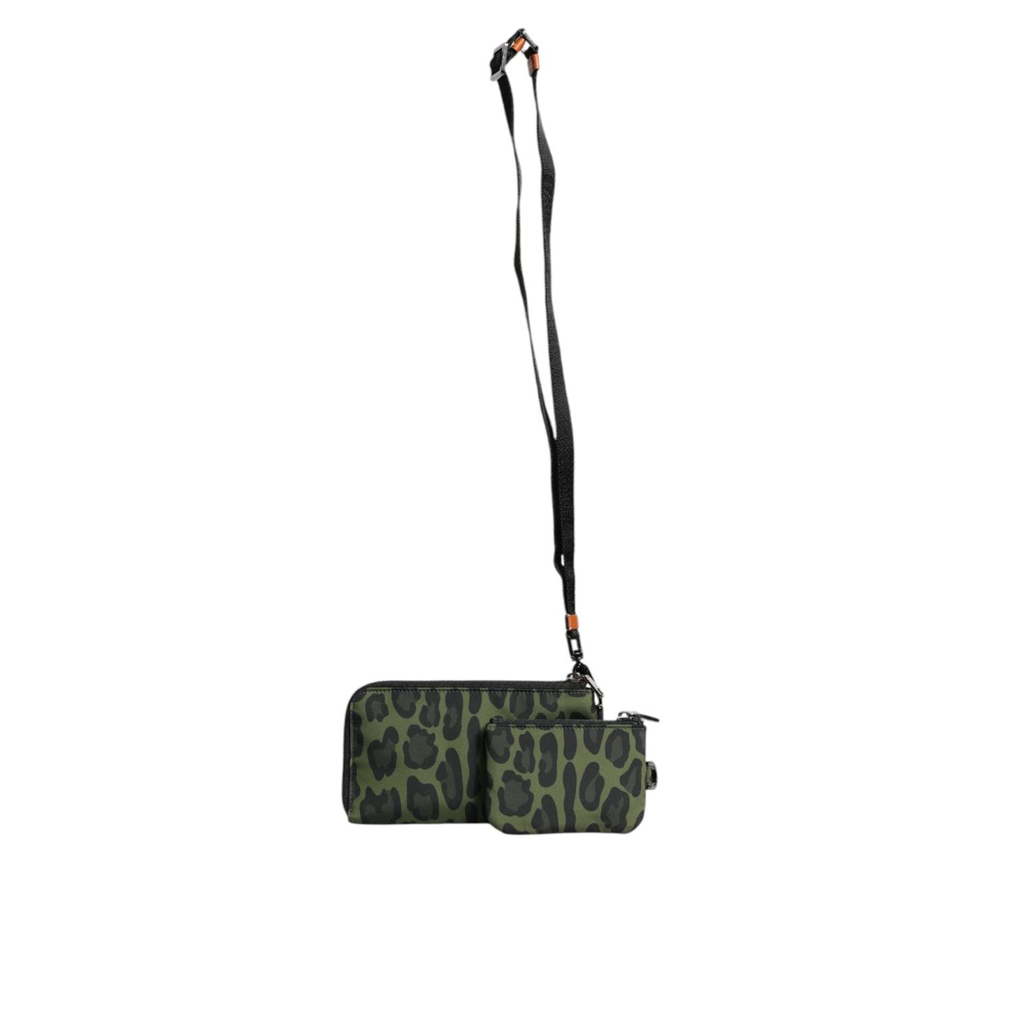 Dolce & Gabbana Green Leopard Leather Logo Plaque Multifunctional Kit Bag Dolce & Gabbana