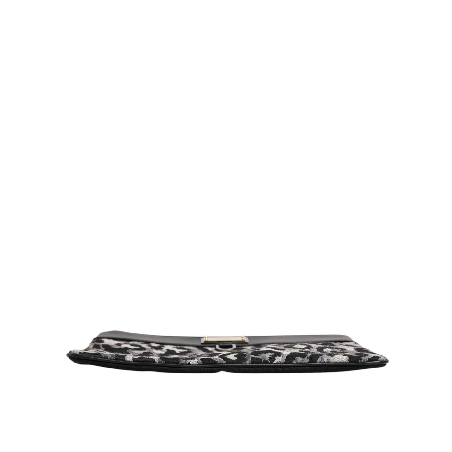 Dolce & Gabbana Multicolor Leopard Jacquard Logo Plaque Men Pouch Bag Dolce & Gabbana