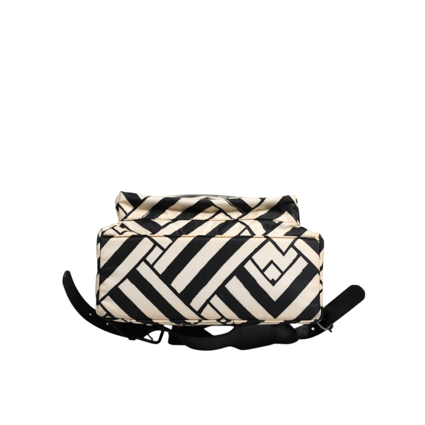 Dolce & Gabbana Black White Nylon Leather Travel Back Pack Bag Dolce & Gabbana