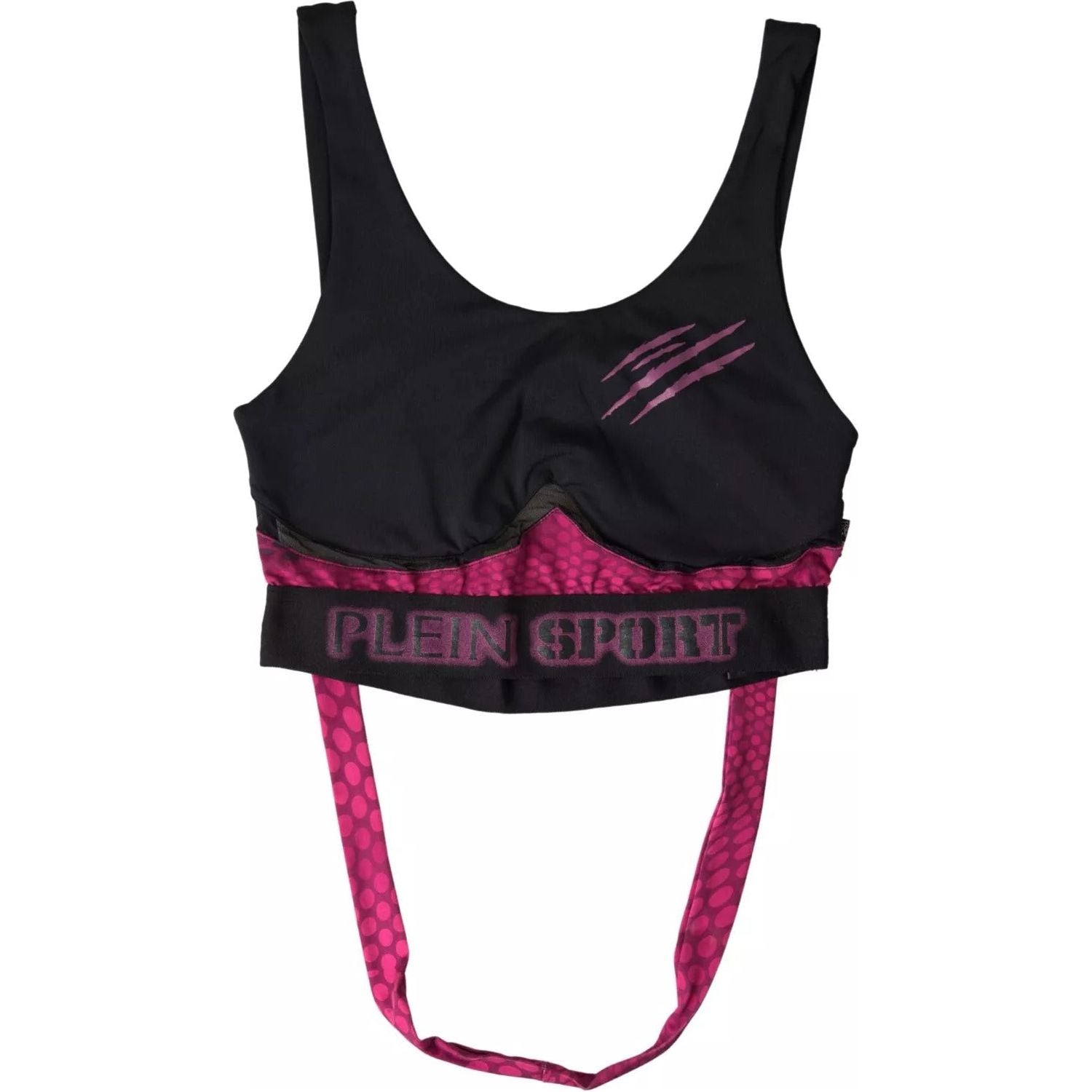 Plein Sport Black Fuchsia Logo Athlete Hannah Bra Underwear