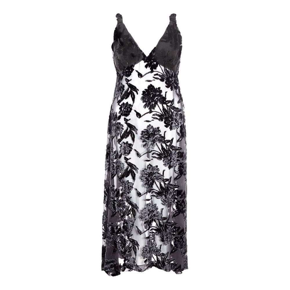 Lardini Black Viscose Cocktail Dress