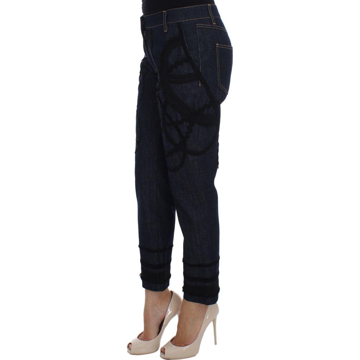 Dolce & Gabbana Blue Denim Cotton CAPRI Torero Jeans