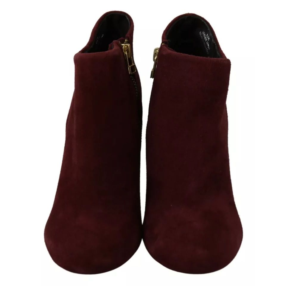 Steve Madden Maroon Blush Velvet Suede Penelope Ankle Boots Shoes Steve Madden
