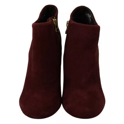 Steve Madden Maroon Blush Velvet Suede Penelope Ankle Boots Shoes Steve Madden