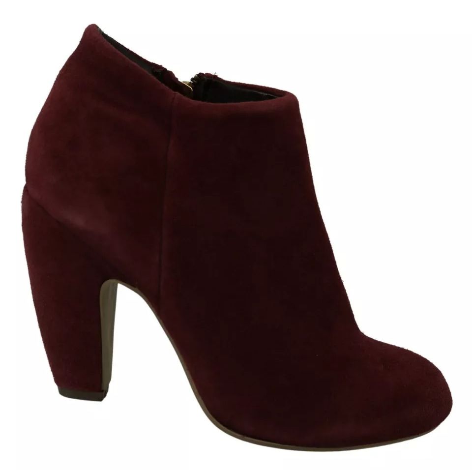 Steve Madden Maroon Blush Velvet Suede Penelope Ankle Boots Shoes Steve Madden
