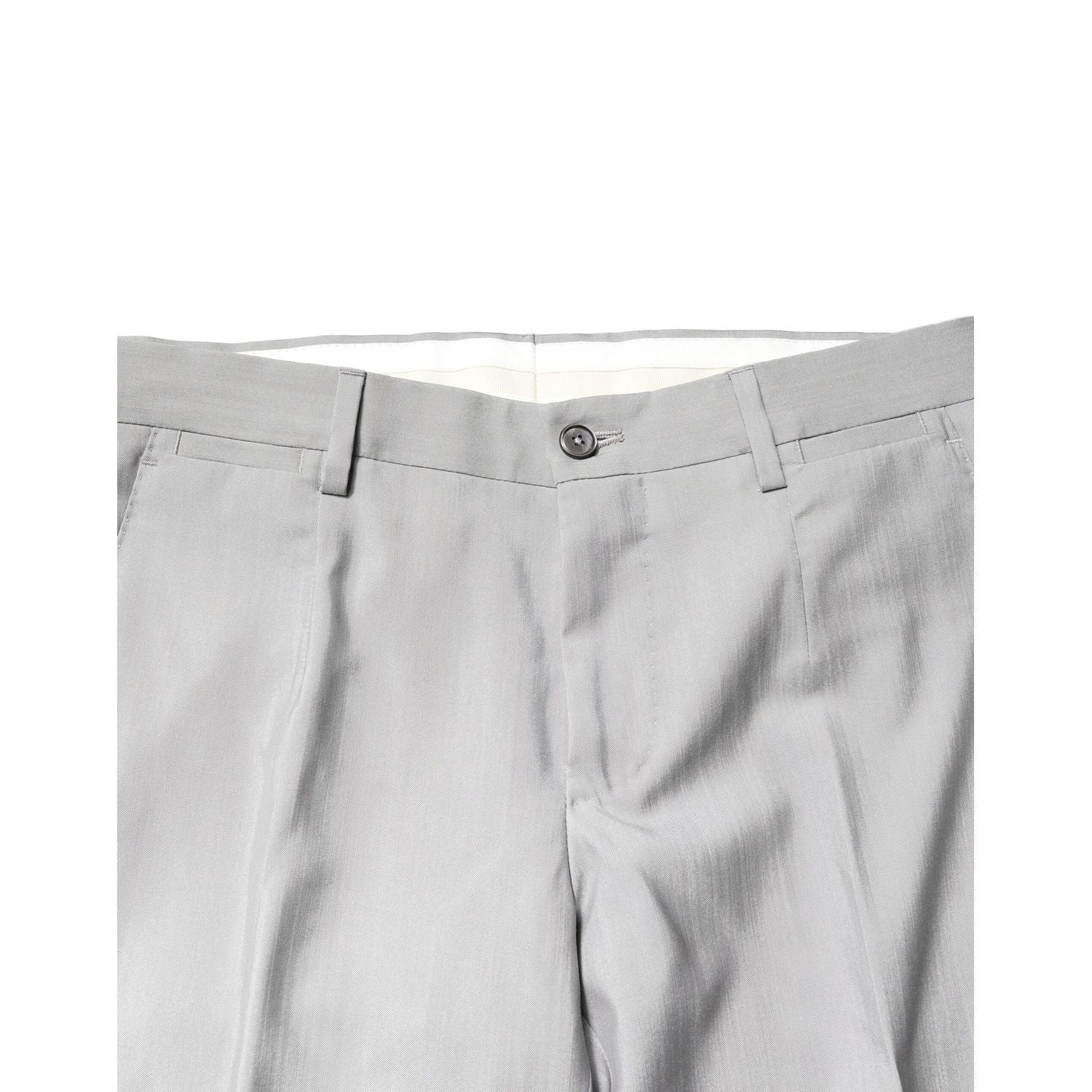 Dolce & Gabbana Light Gray Wool GOLD 2 Piece Formal Suit