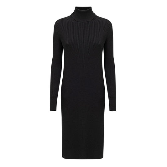 Bottega Veneta Black Wool Long Dress Bottega Veneta