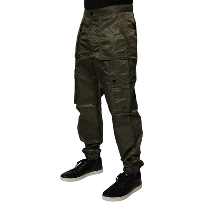 Dolce & Gabbana Dark Green Nylon Cargo Pants