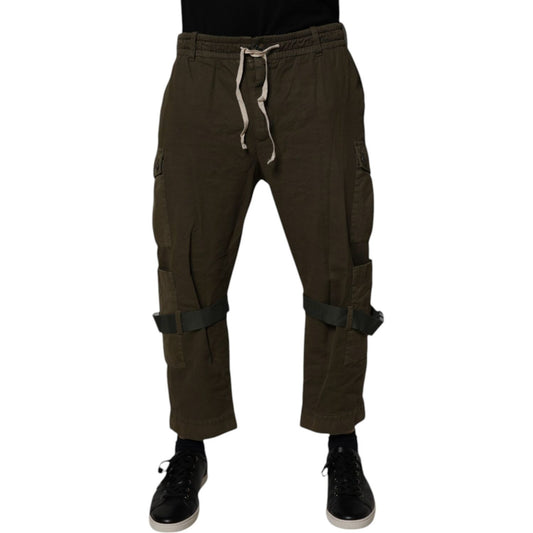 Dolce & Gabbana Brown Cotton Stretch Cargo Pants PAN75262-50