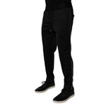 Dolce & Gabbana Black Polyester Men Jogger Sweatpants Pants PAN76000-48
