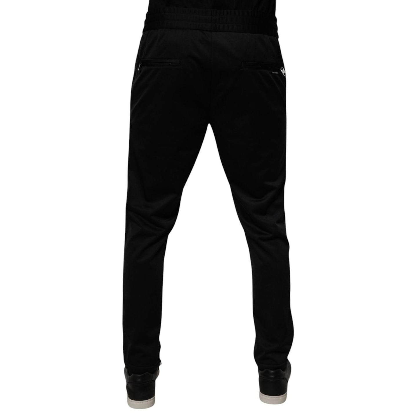 Dolce & Gabbana Black Polyester Men Jogger Sweatpants Pants PAN76000-48