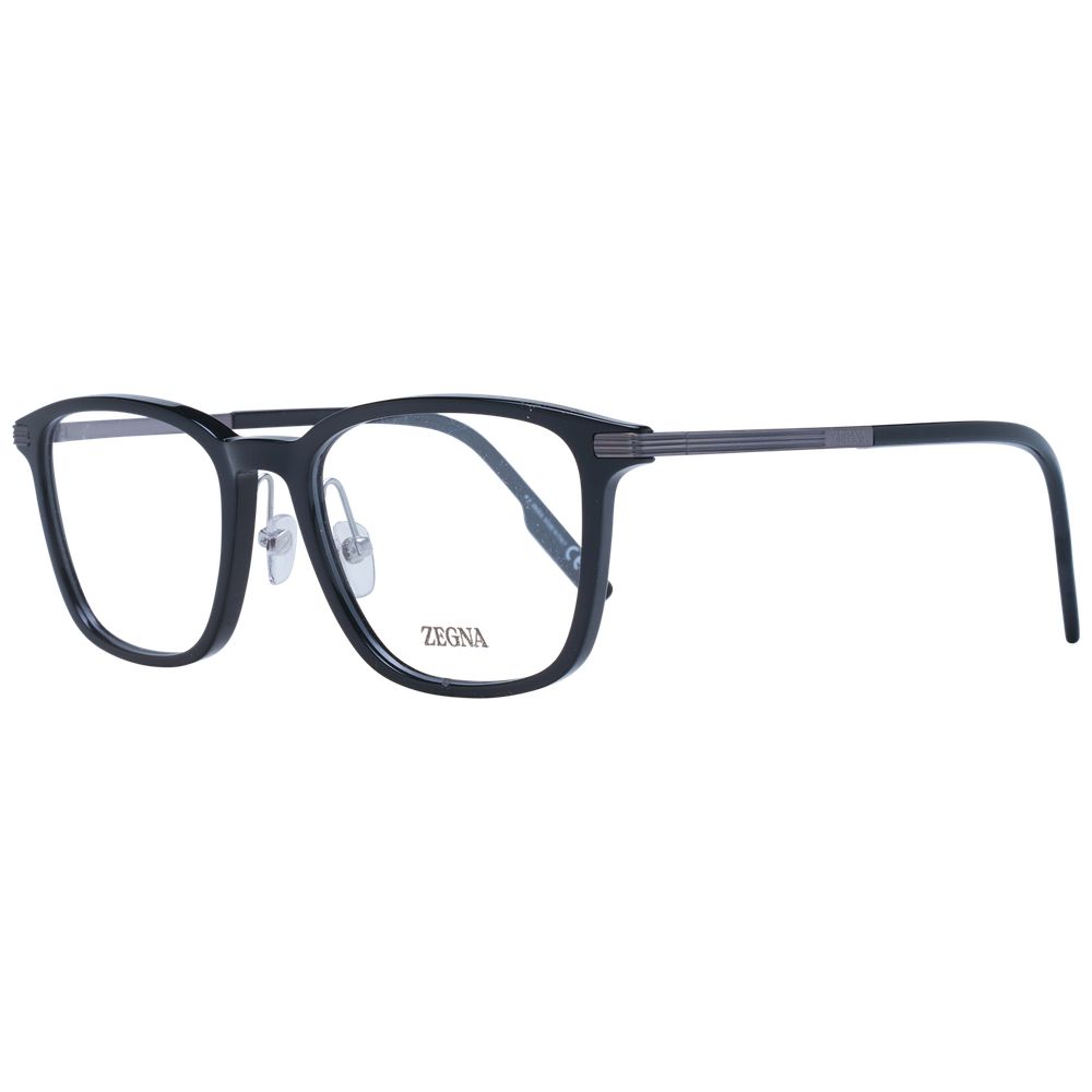 Ermenegildo Zegna Black Plastic & Titanium Glasses (Frames) Ermenegildo Zegna