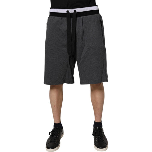 Dolce & Gabbana Dark Gray Cotton Bermuda Sweatshorts Shorts PAN75723-48