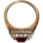 Dolce & Gabbana Gold Tone Sterling Silver 925 Crystals Ring SMY10468-58