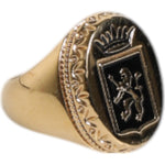 Dolce & Gabbana Gold Tone Engraved Logo Two Color Jewelry Ring SMY10472-S