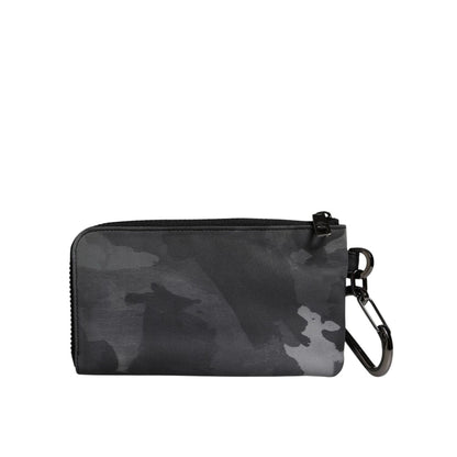 Dolce & Gabbana Black Gray Camouflage Logo Plaque Keyring Pouch Bag Dolce & Gabbana