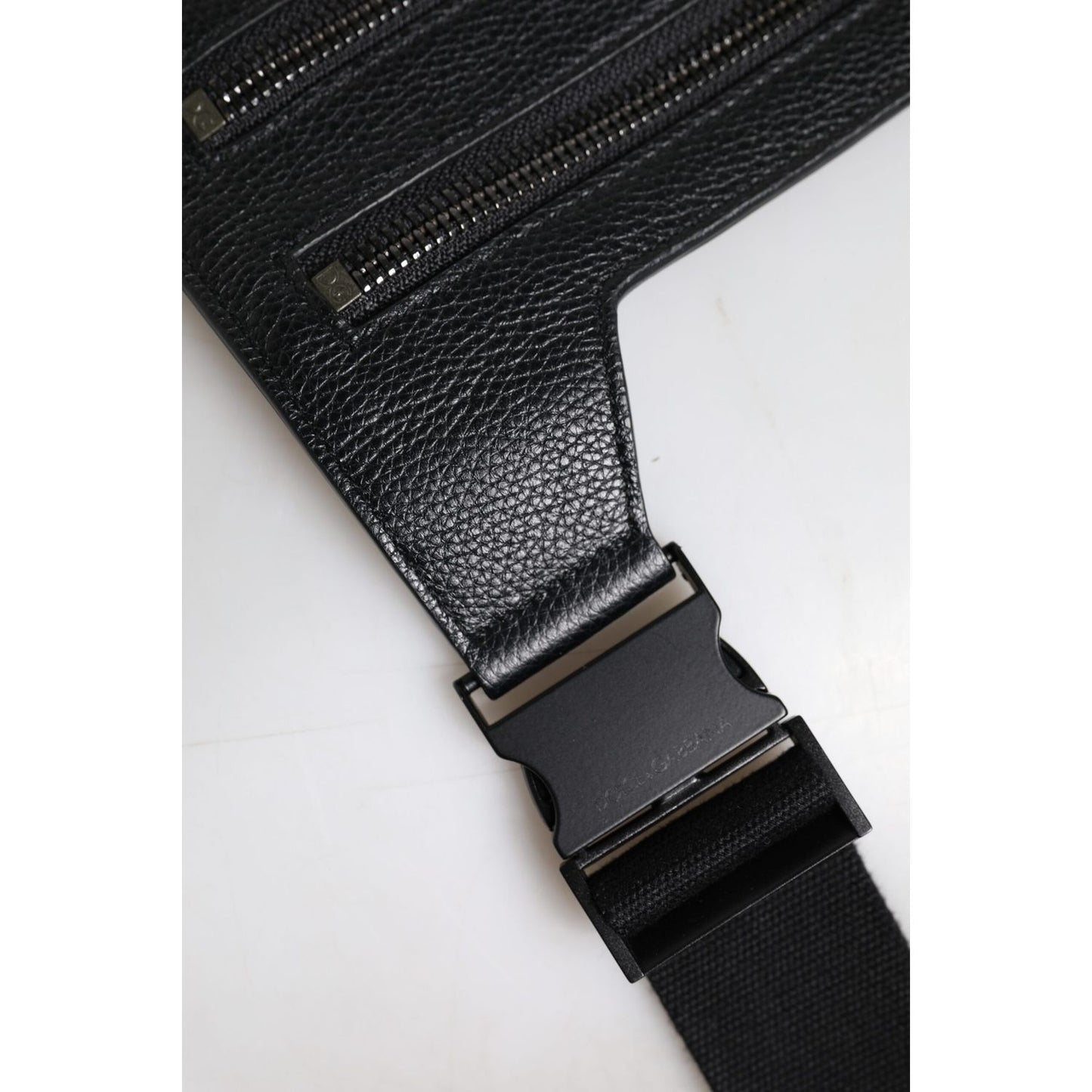 Dolce & Gabbana Black Calfskin Leather Messenger Crossbody Bag Dolce & Gabbana