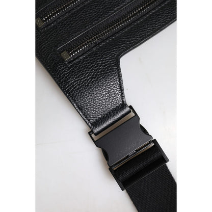 Dolce & Gabbana Black Calfskin Leather Messenger Crossbody Bag Dolce & Gabbana