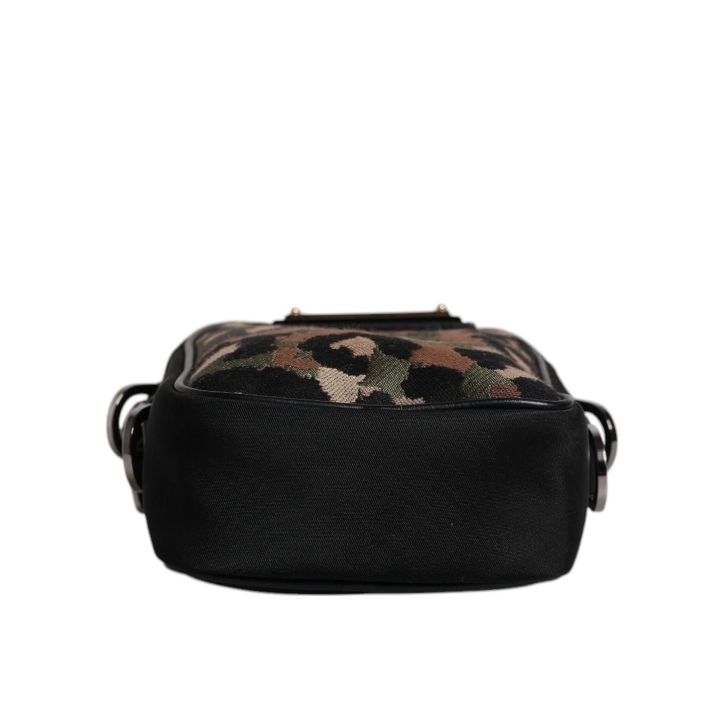 Dolce & Gabbana Multicolor Leopard Jacquard Logo Plaque Neck Strap Bag Dolce & Gabbana