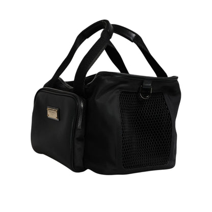 Dolce & Gabbana Black Shoulder Strap Pet Carry Logo Plaque Bag Dolce & Gabbana