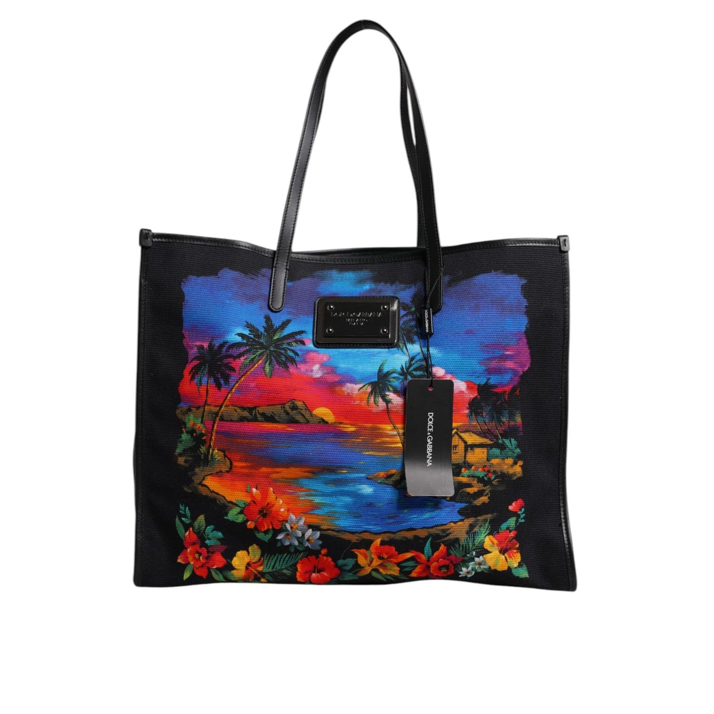 Dolce & Gabbana Multicolor Graphic Printed Top Handle Shopping Tote Bag Dolce & Gabbana