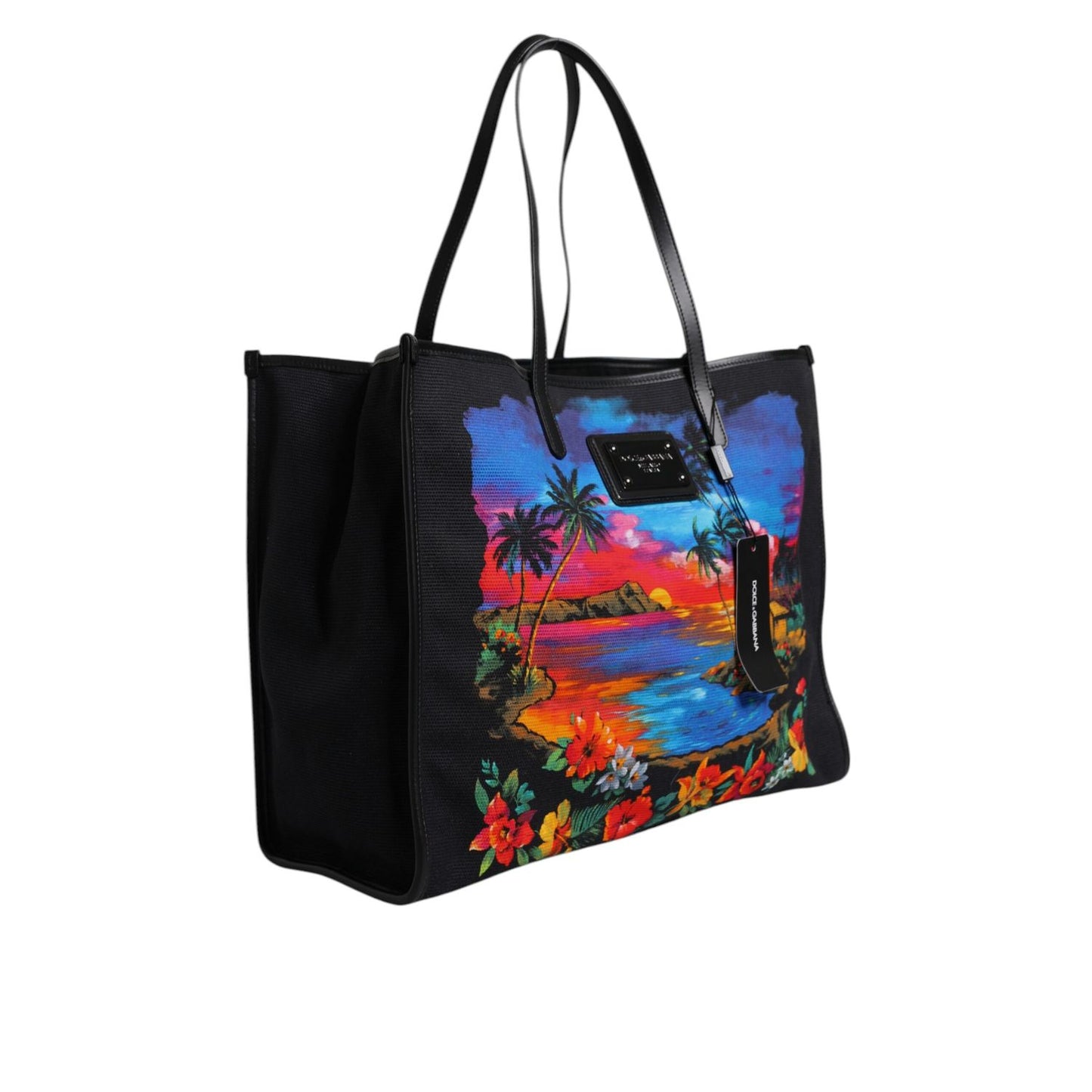 Dolce & Gabbana Multicolor Graphic Printed Top Handle Shopping Tote Bag Dolce & Gabbana