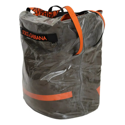 Dolce & Gabbana Green Fashion Expression Oversized Plastic Tote Bag Dolce & Gabbana