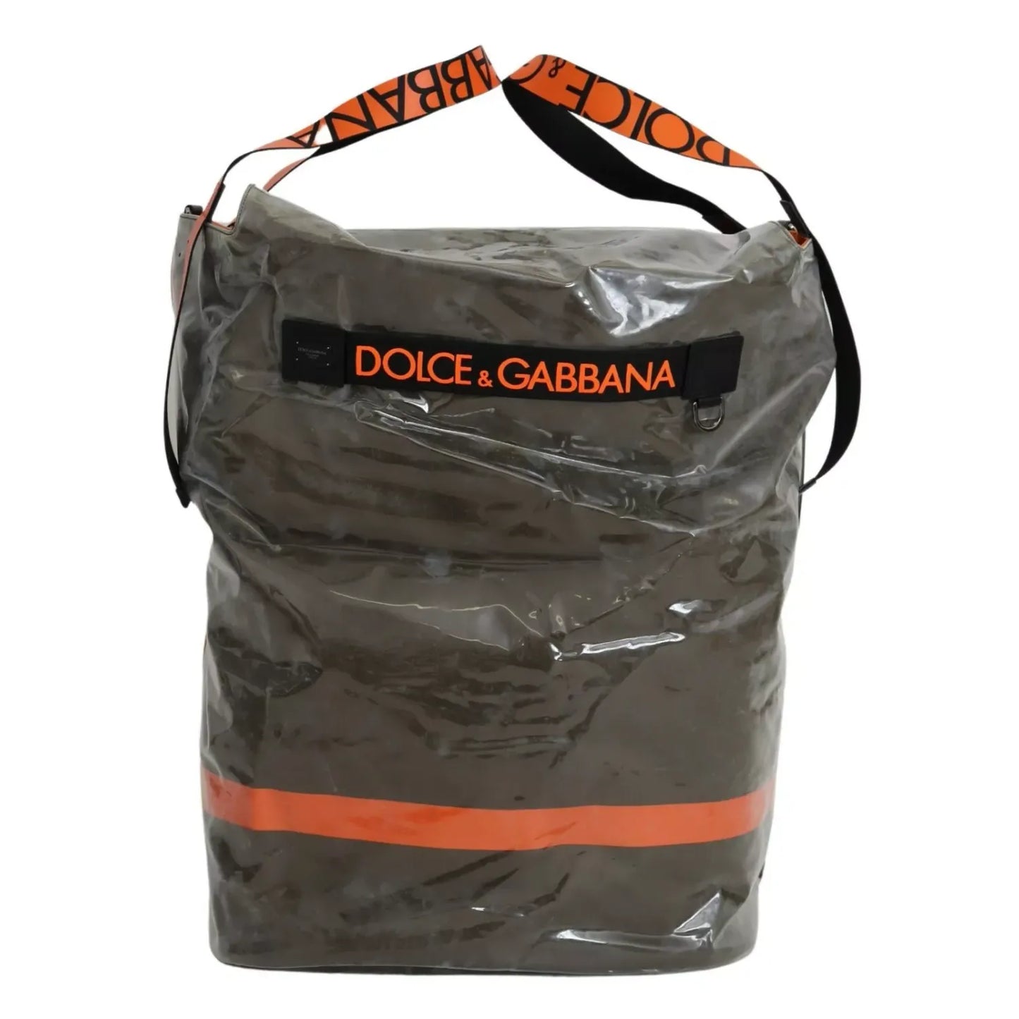 Dolce & Gabbana Green Fashion Expression Oversized Plastic Tote Bag Dolce & Gabbana