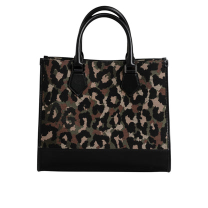Dolce & Gabbana Multicolor Leopard Shopping Tote Shoulder Bag Dolce & Gabbana