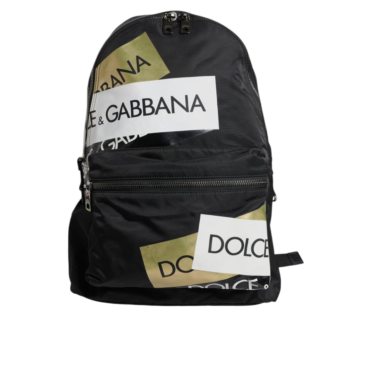 Dolce & Gabbana Black Logo Tape Polyamide School Travel Backpack Bag Dolce & Gabbana