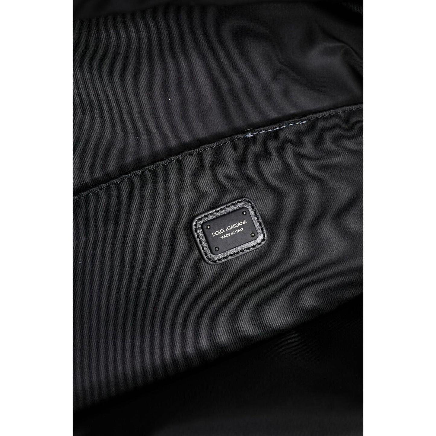 Dolce & Gabbana Black Logo Tape Polyamide School Travel Backpack Bag Dolce & Gabbana