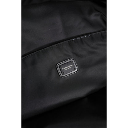 Dolce & Gabbana Black Logo Tape Polyamide School Travel Backpack Bag Dolce & Gabbana