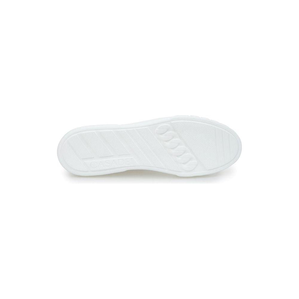 Casadei White Leather Athletic Sneakers