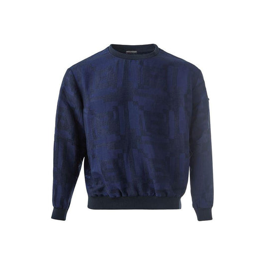 Emporio Armani Blue Linen T-Shirt Emporio Armani