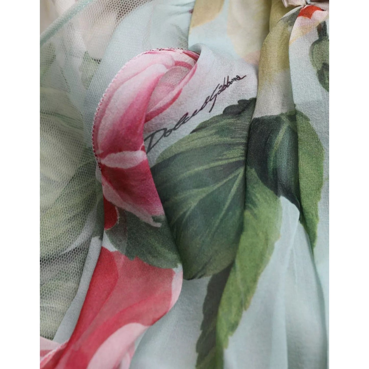 Dolce & Gabbana Blue Floral Print Tiered Long Maxi Dress Dolce & Gabbana