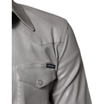 Dolce & Gabbana Metallic Gray Cotton Button Down Shirt TSH878484-37