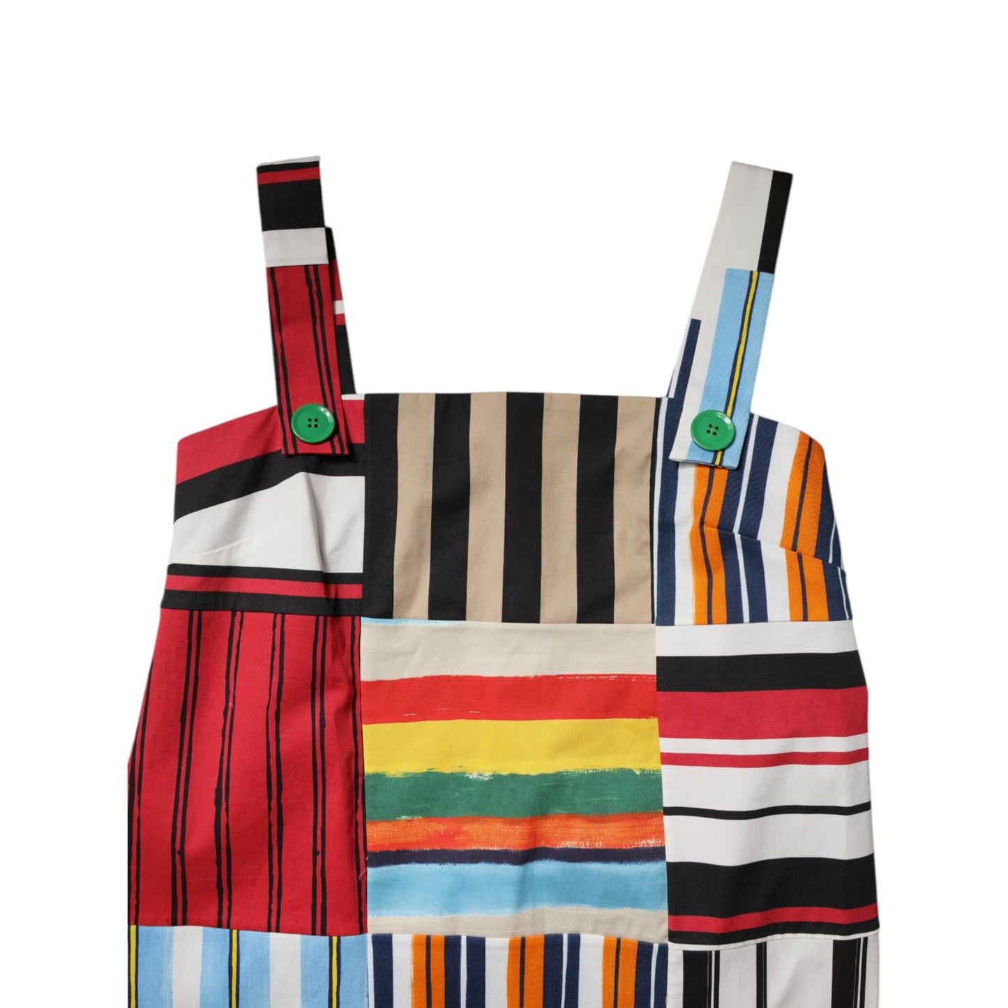 Dolce & Gabbana Multicolor Cotton Stripe Sleeveless Dress Dolce & Gabbana