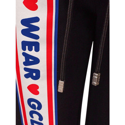 GCDS Black Cotton Joggers (Workout Pants) GCDS