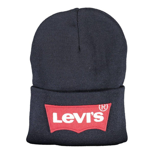 Levi's blue acrylic men cap with iconic logo, crafted in Italy, offering classic style and durability. Ideal for versatile outfits.