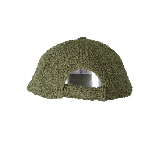 Back view of green Norway 1963 polyester cap with adjustable strap and textured finish.