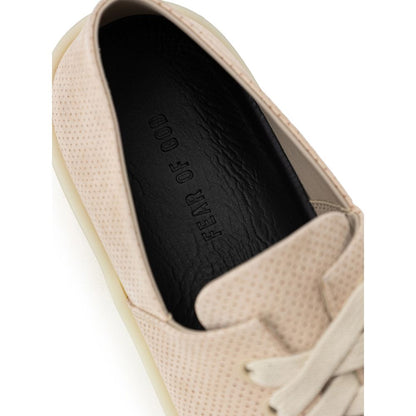 Fear Of God Beige Leather Low Top Sneakers Fear Of God