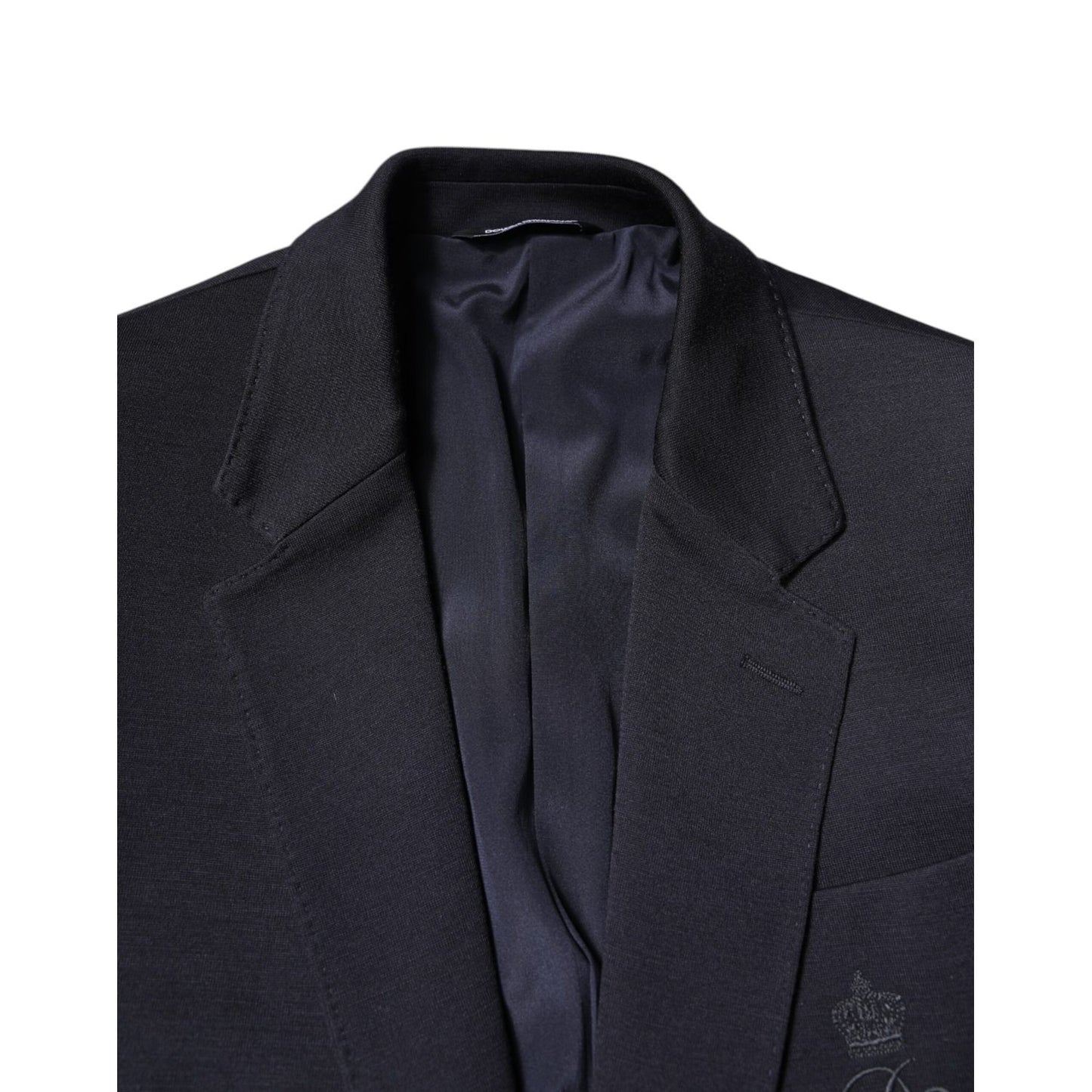 Dolce & Gabbana Black Wool Single Breasted Coat Suit Blazer