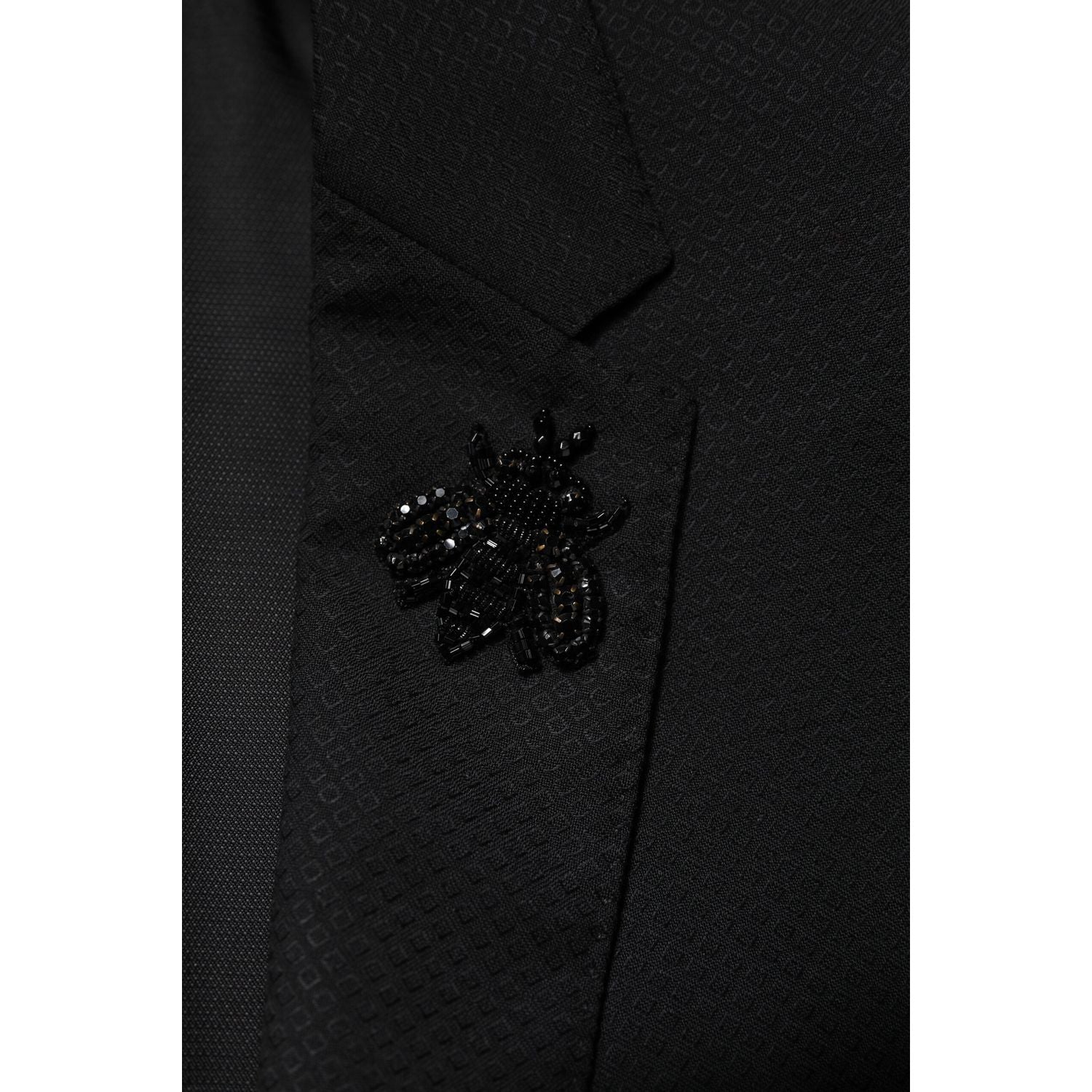 Dolce & Gabbana Black Wool Single Breasted 2 Piece Suit