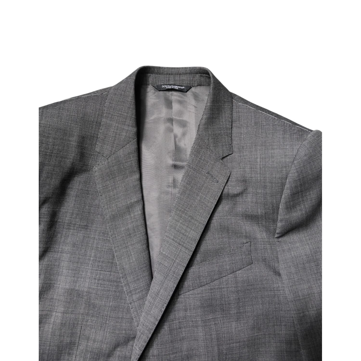 Dolce & Gabbana Gray Wool Single Breasted 2 Piece Suit