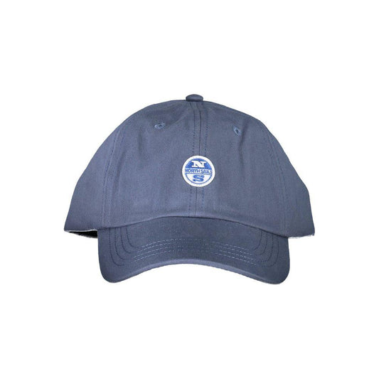 North Sails blue cotton men’s cap with logo on the visor, showcasing coastal-inspired style and comfort.