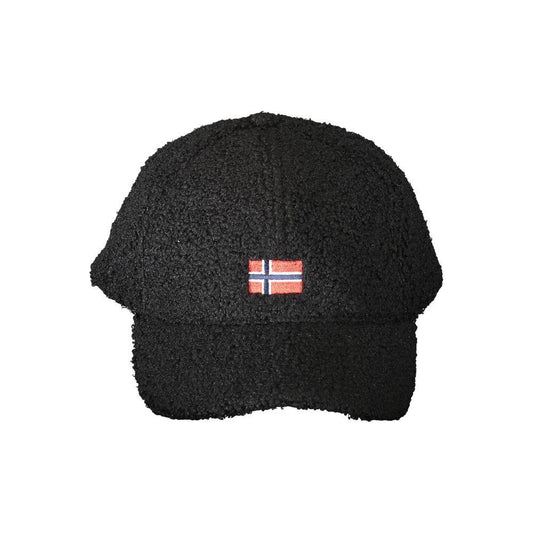 Norway 1963 black polyester men's cap with embroidery, featuring an adjustable strap for comfort and style. Country of Origin: CN.