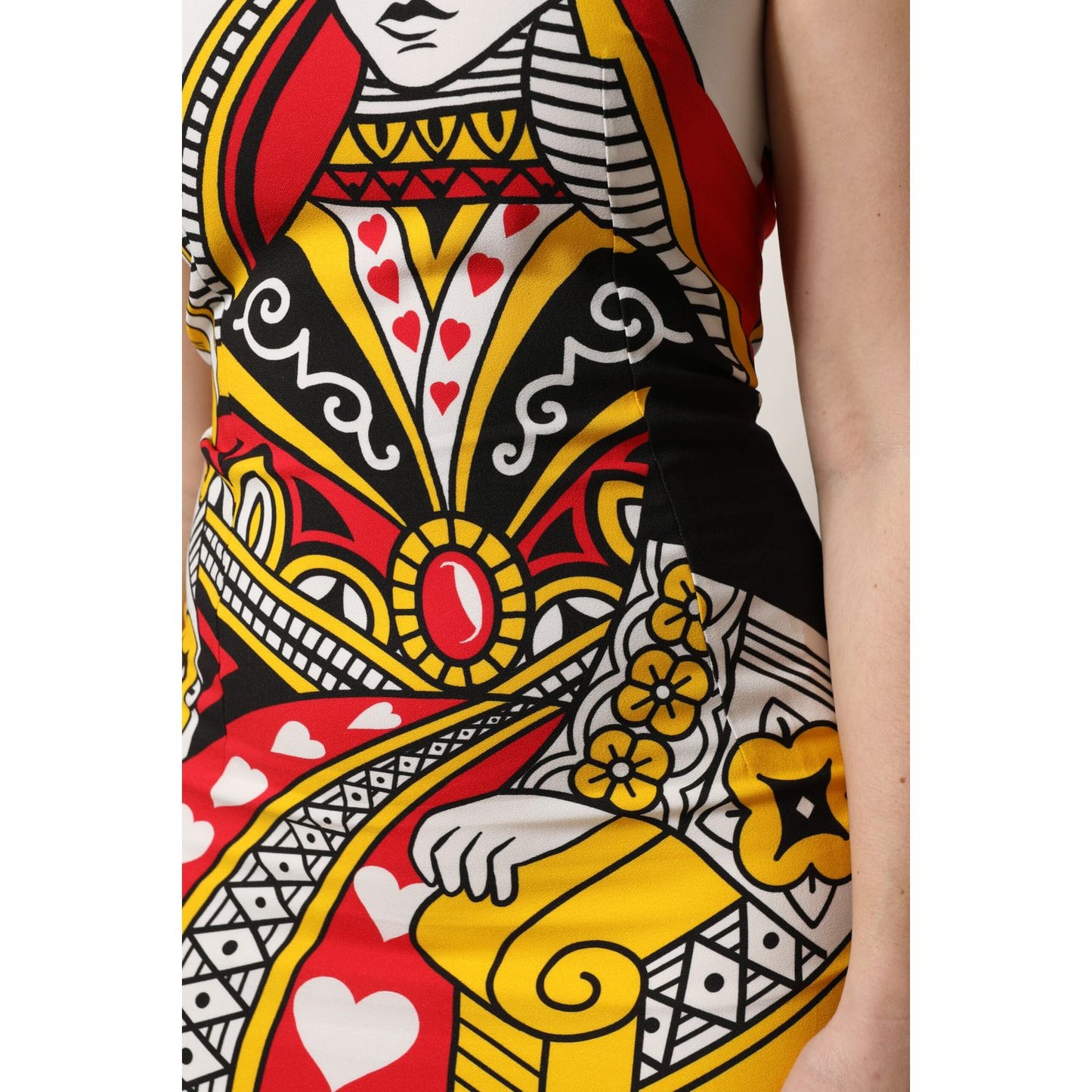 Dolce & Gabbana White Queen Of Hearts Sleeveless Maxi Dress